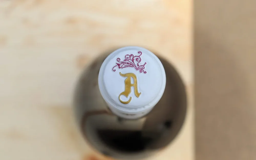 Top of the wine cork with the Appassionata logo